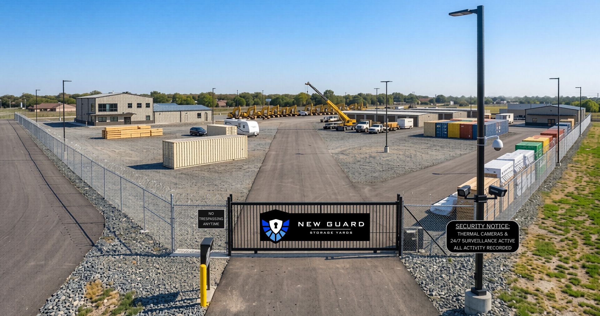 Open gated gravel lot ready to lease